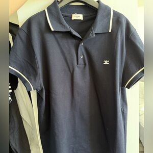 Celine Triomphe Navy Blue Polo